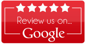 White text and stars on a red background that suggests reviewing Wickenburg Air on Google